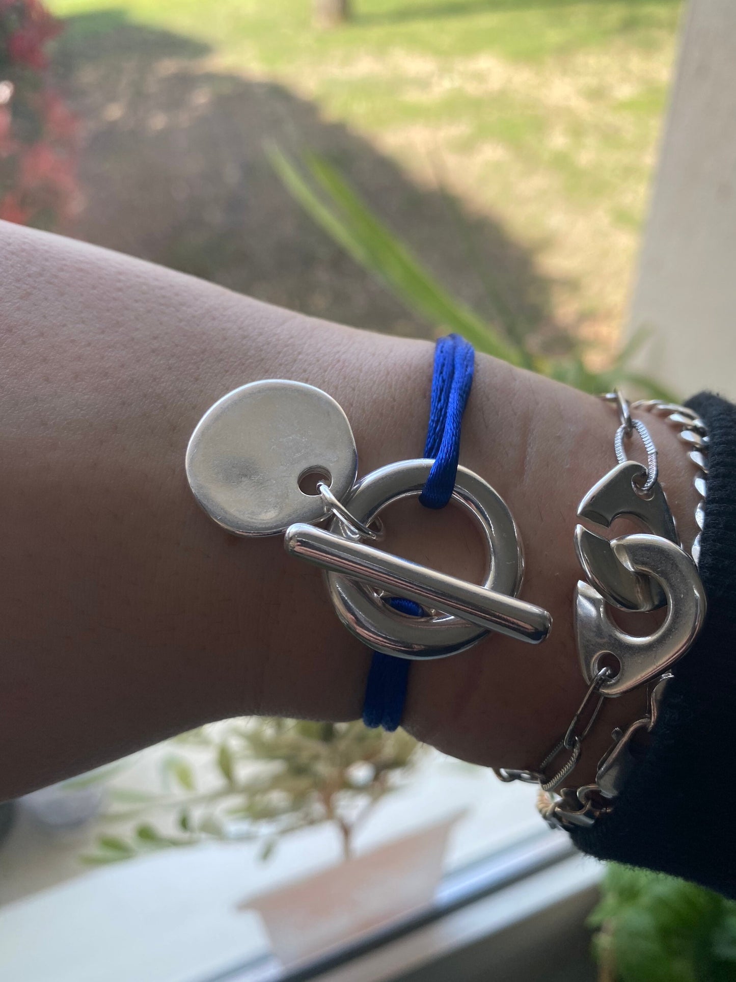 bracelet toggle maxi (en T) avec sa pampille