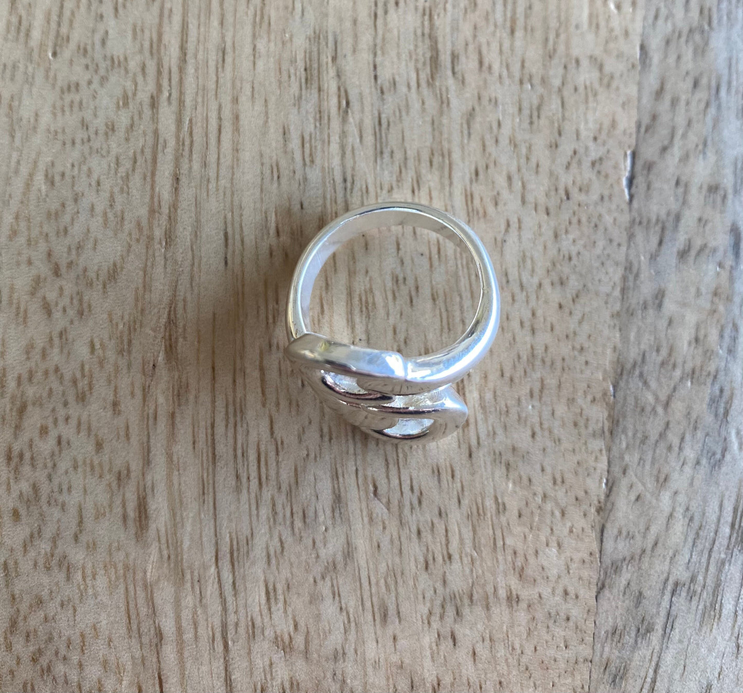 Bague double étrier argent