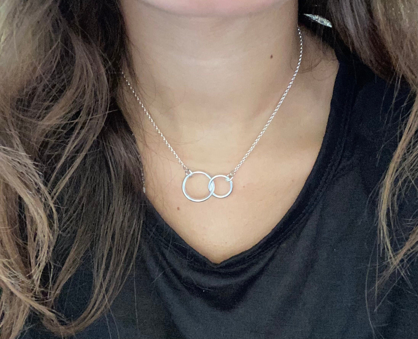 collier 2 ronds entrelacs - chaine