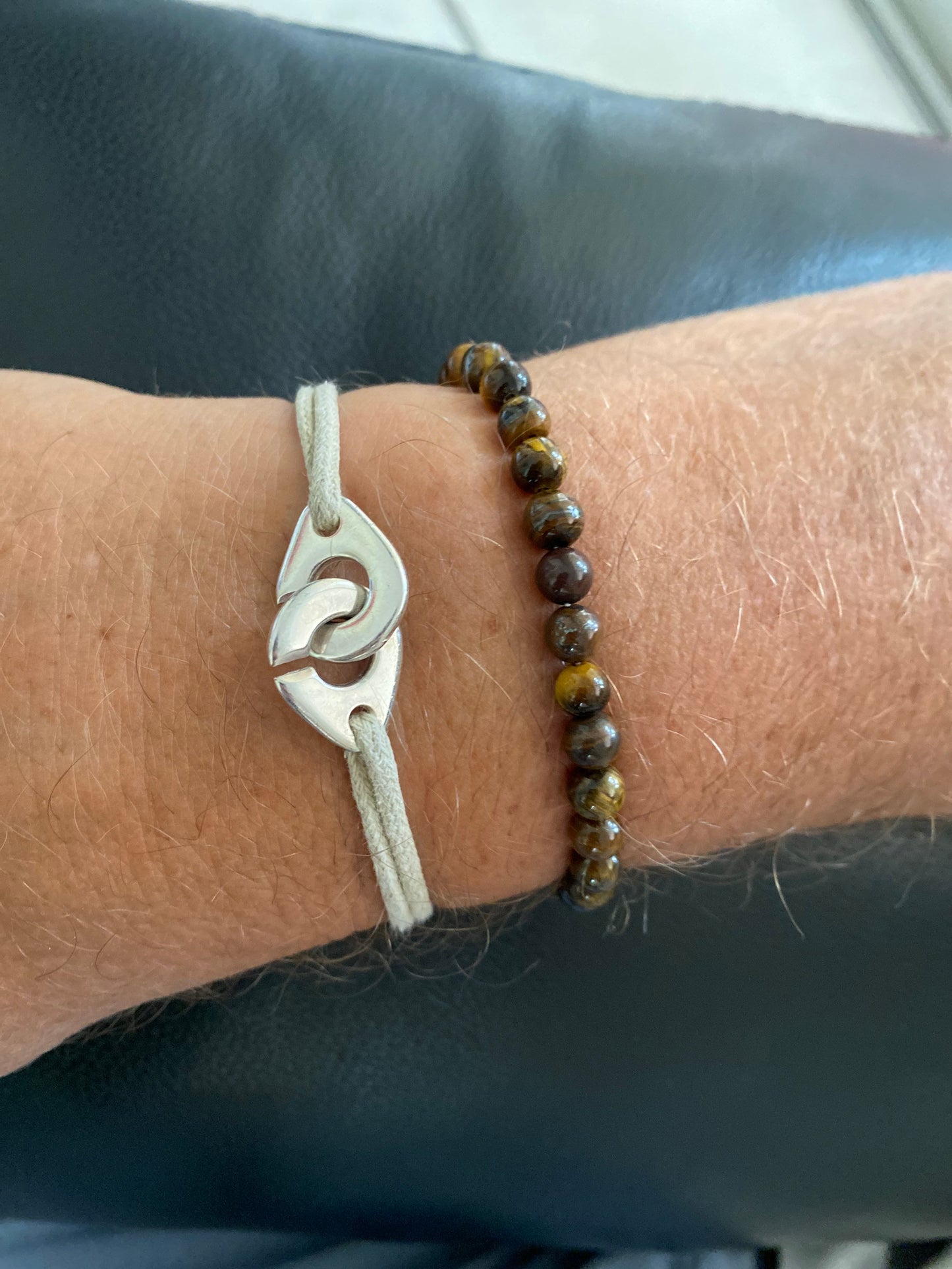 Bracelet perles il du tigre Homme