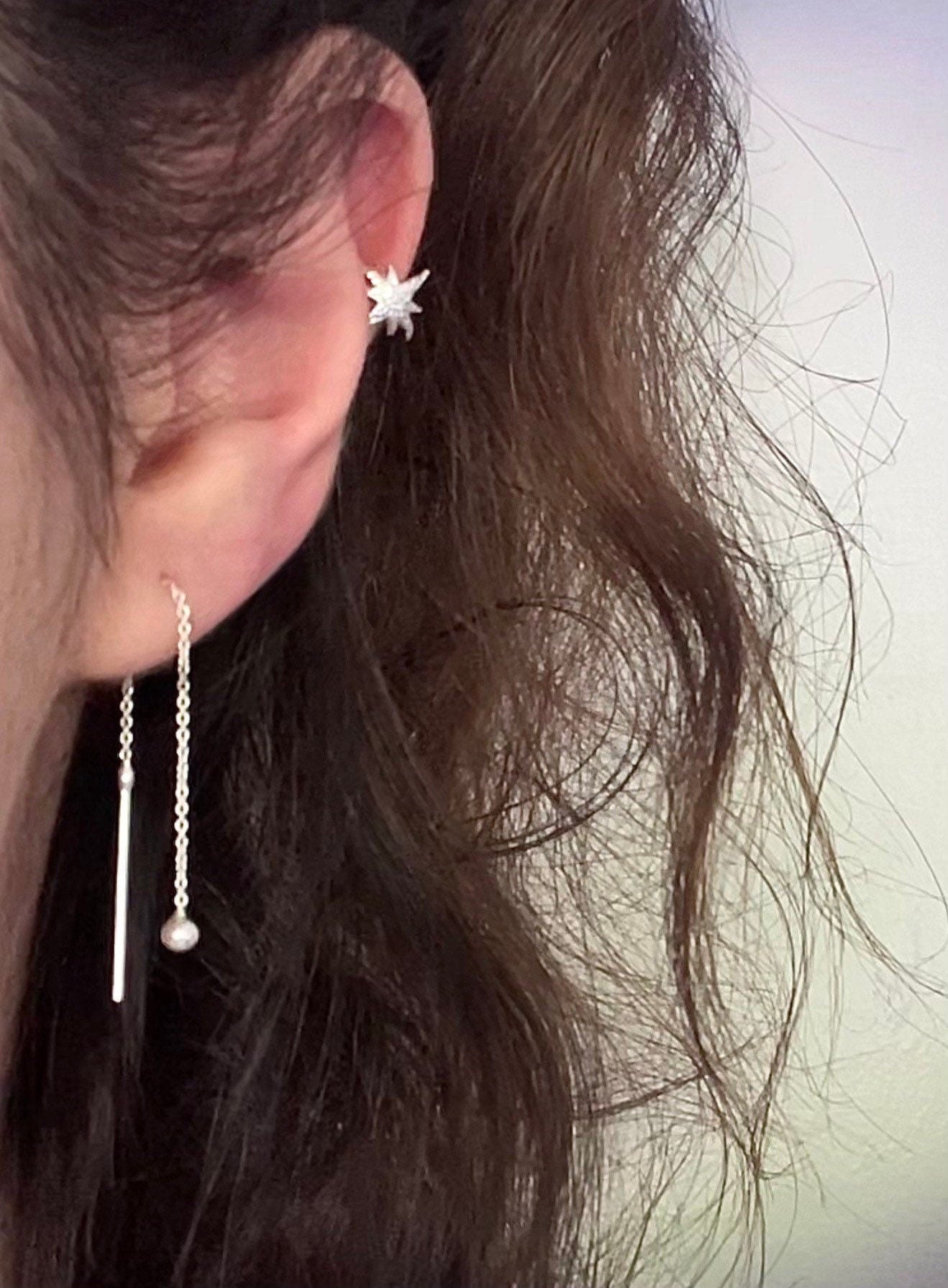 boucle doreille chane en argent