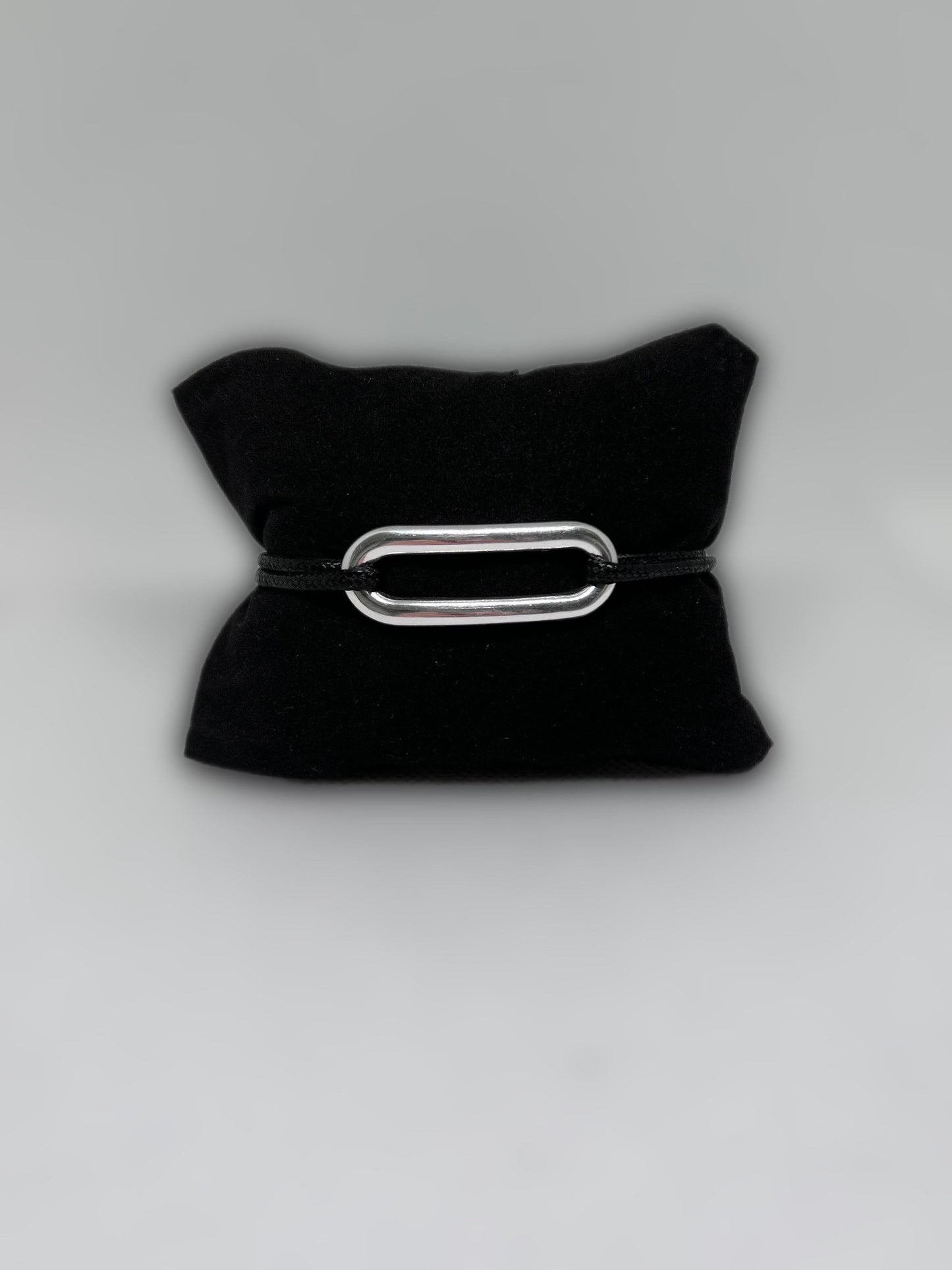 bracelet ovale incurv argent