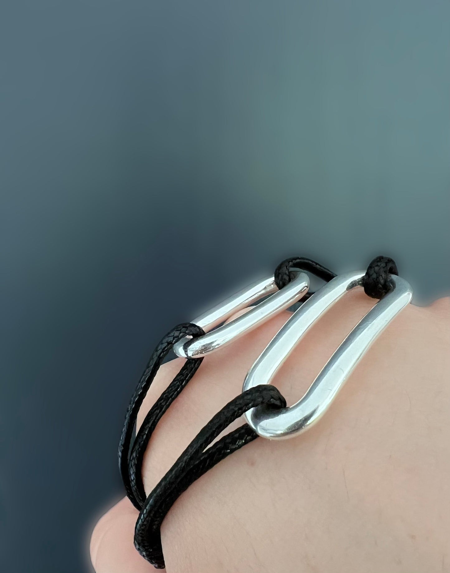 Bracelet ovale argent
