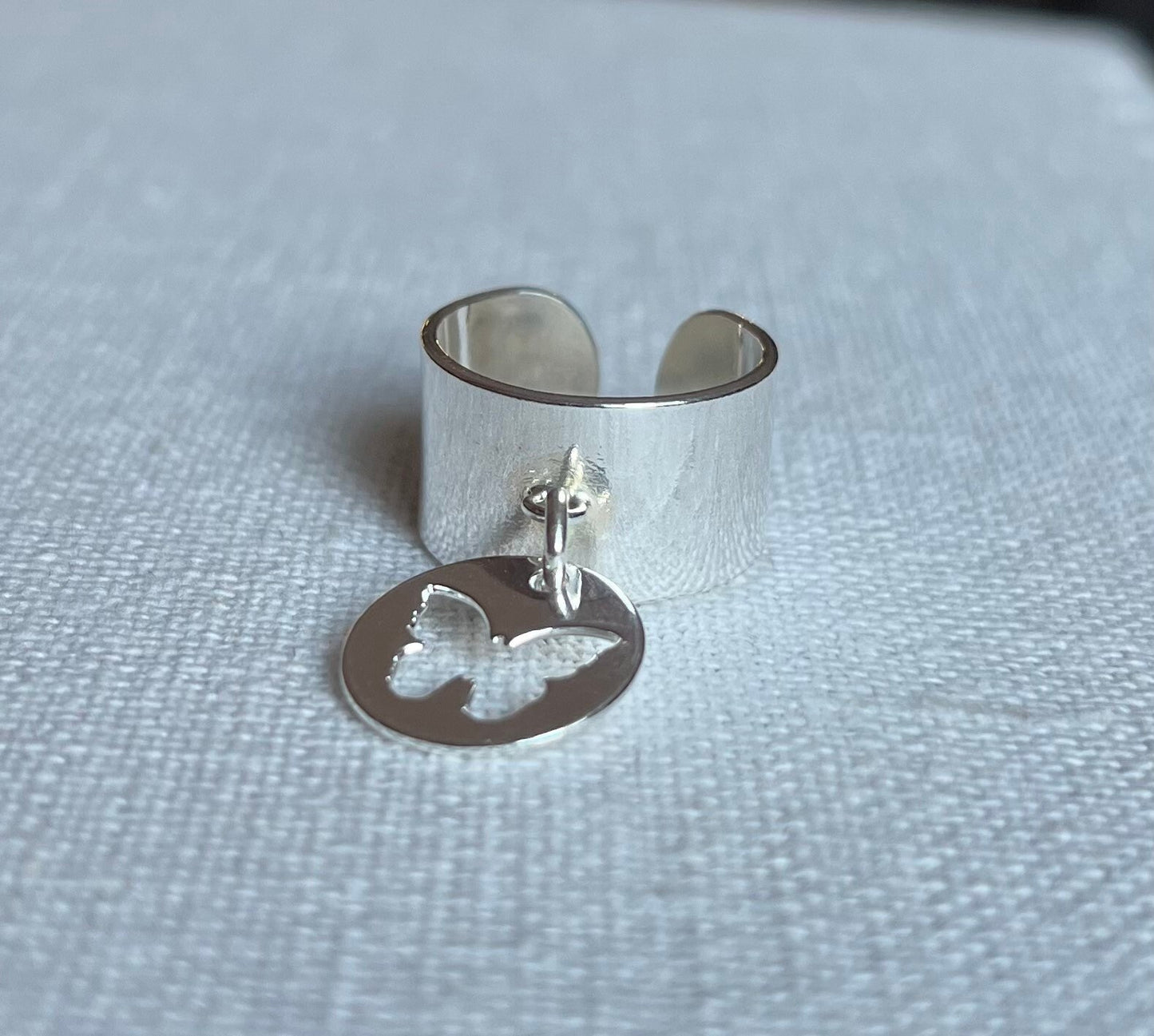 Bague breloque papillon