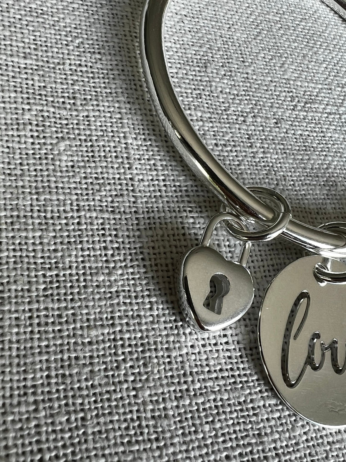 Jonc love Coeur cadenas et cl