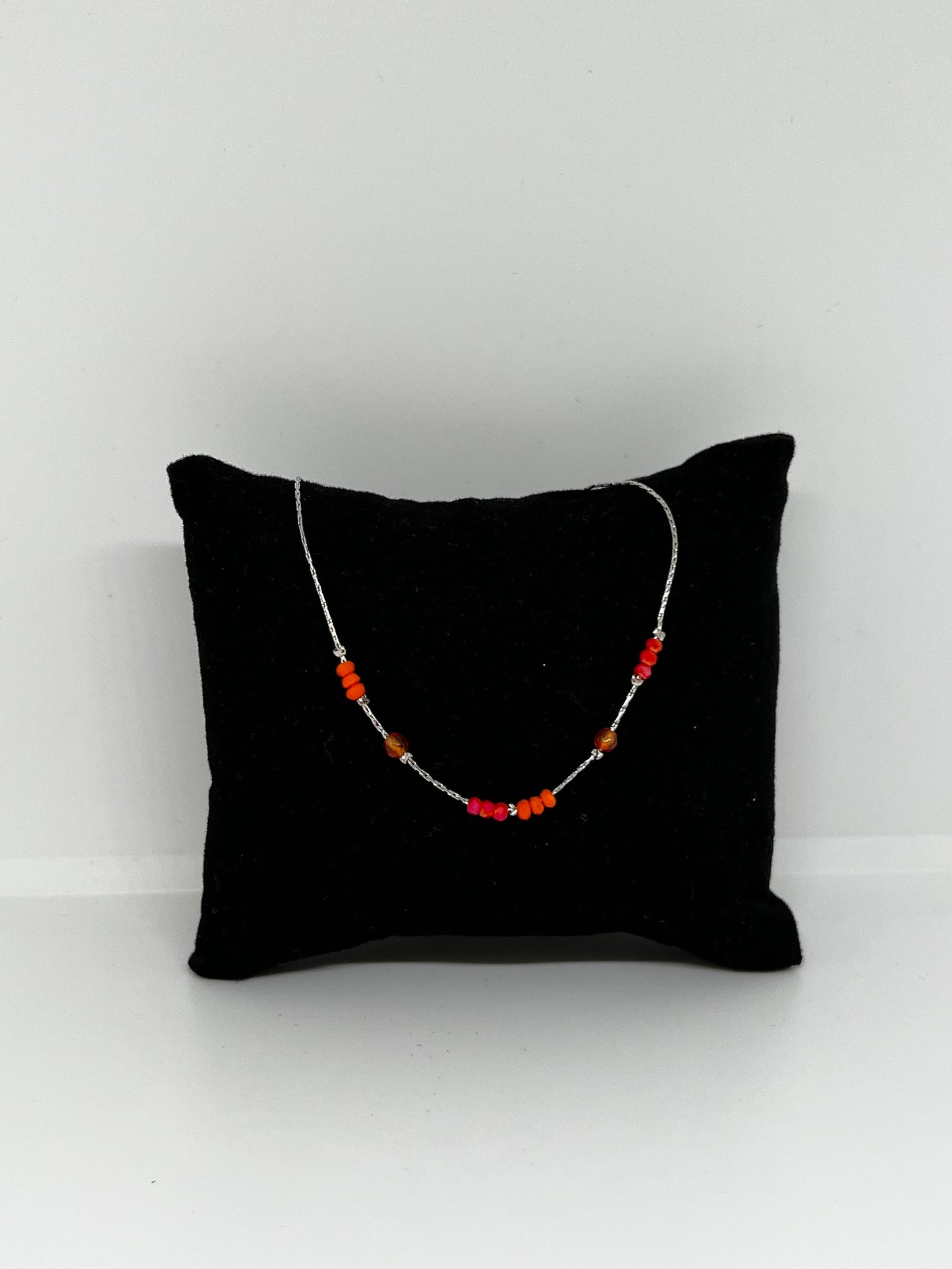 Chane de cheville perles acier inoxydable