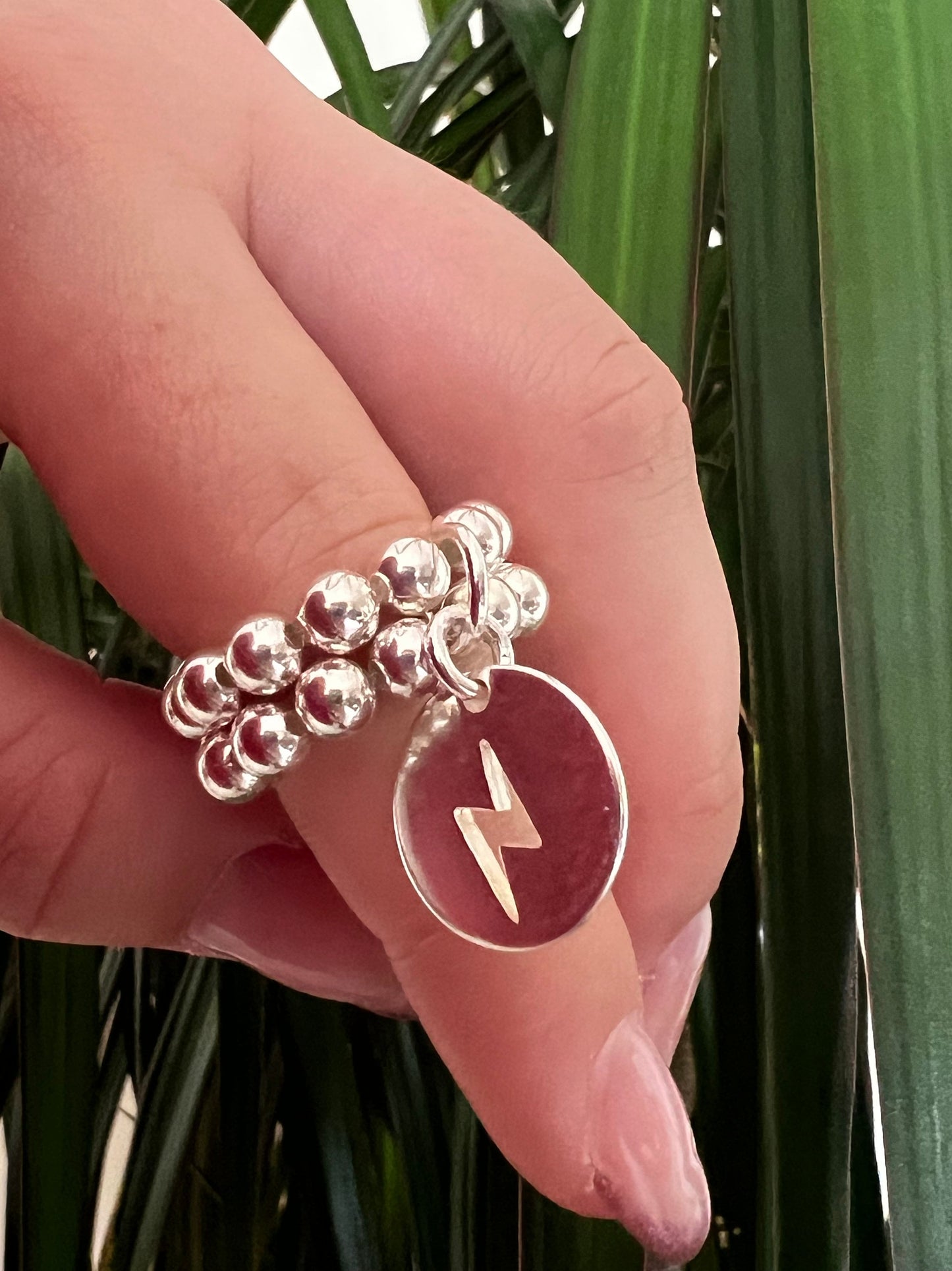 Bague perle 1 rang médaille clair