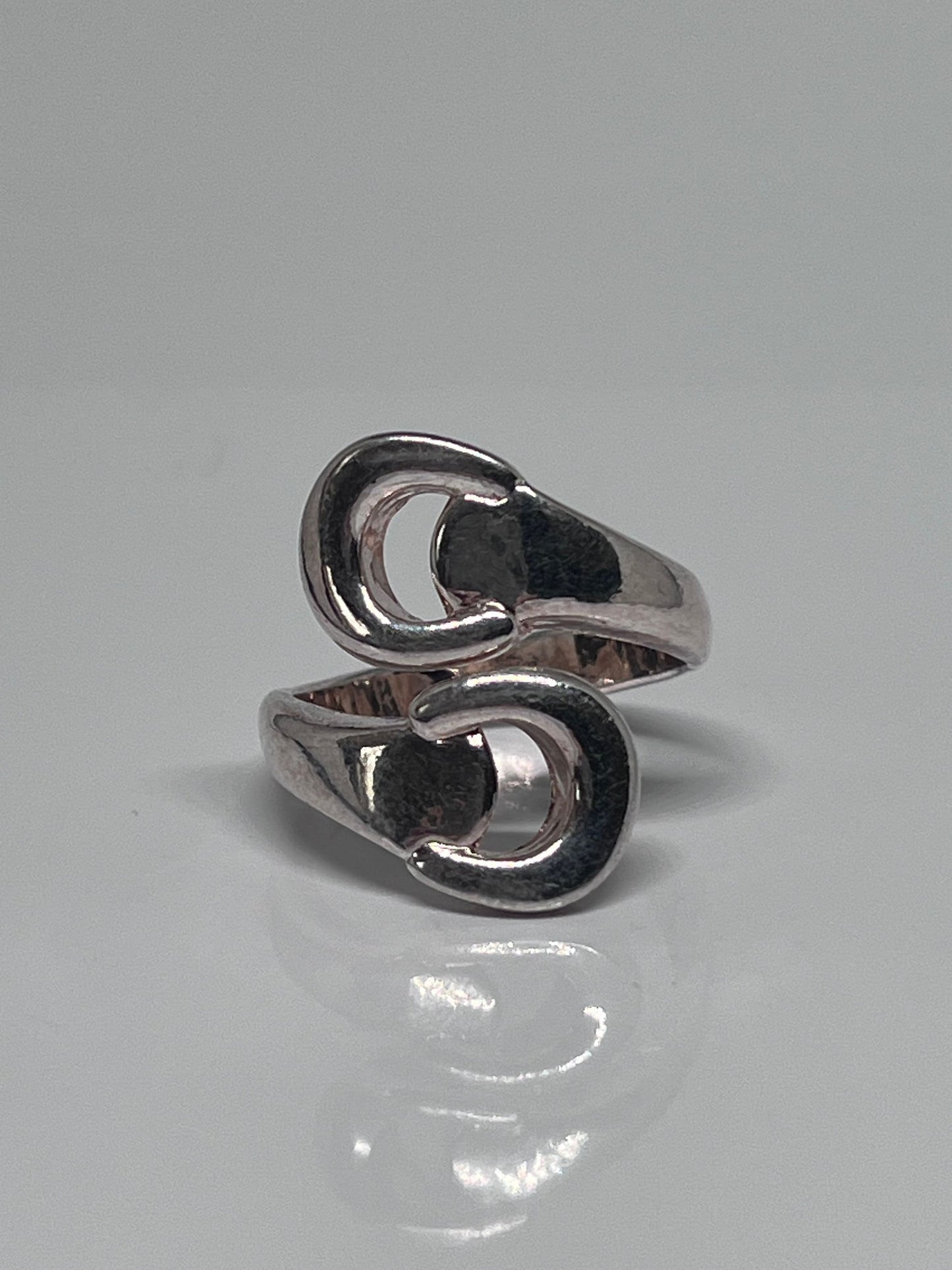Bague double étrier argent