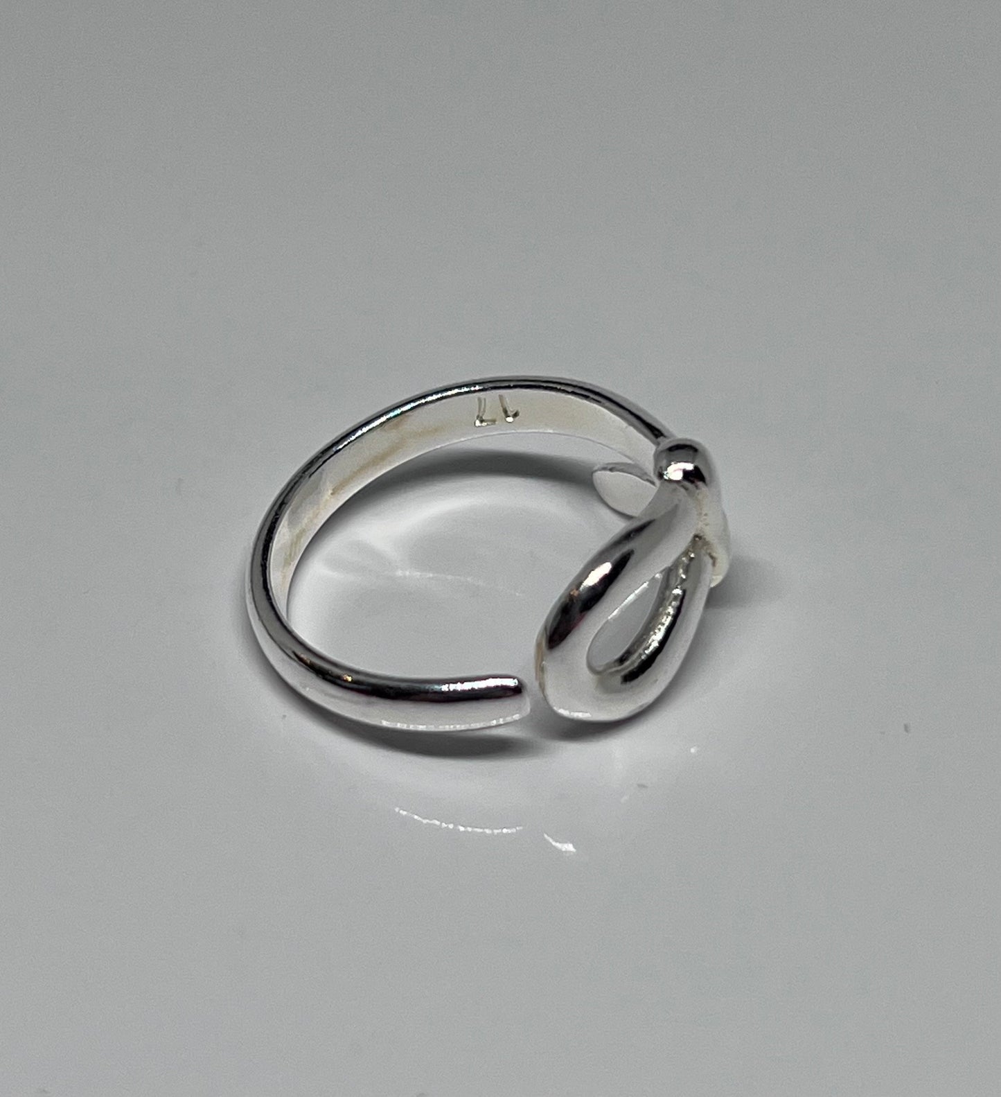 Bague noeud marin argentée