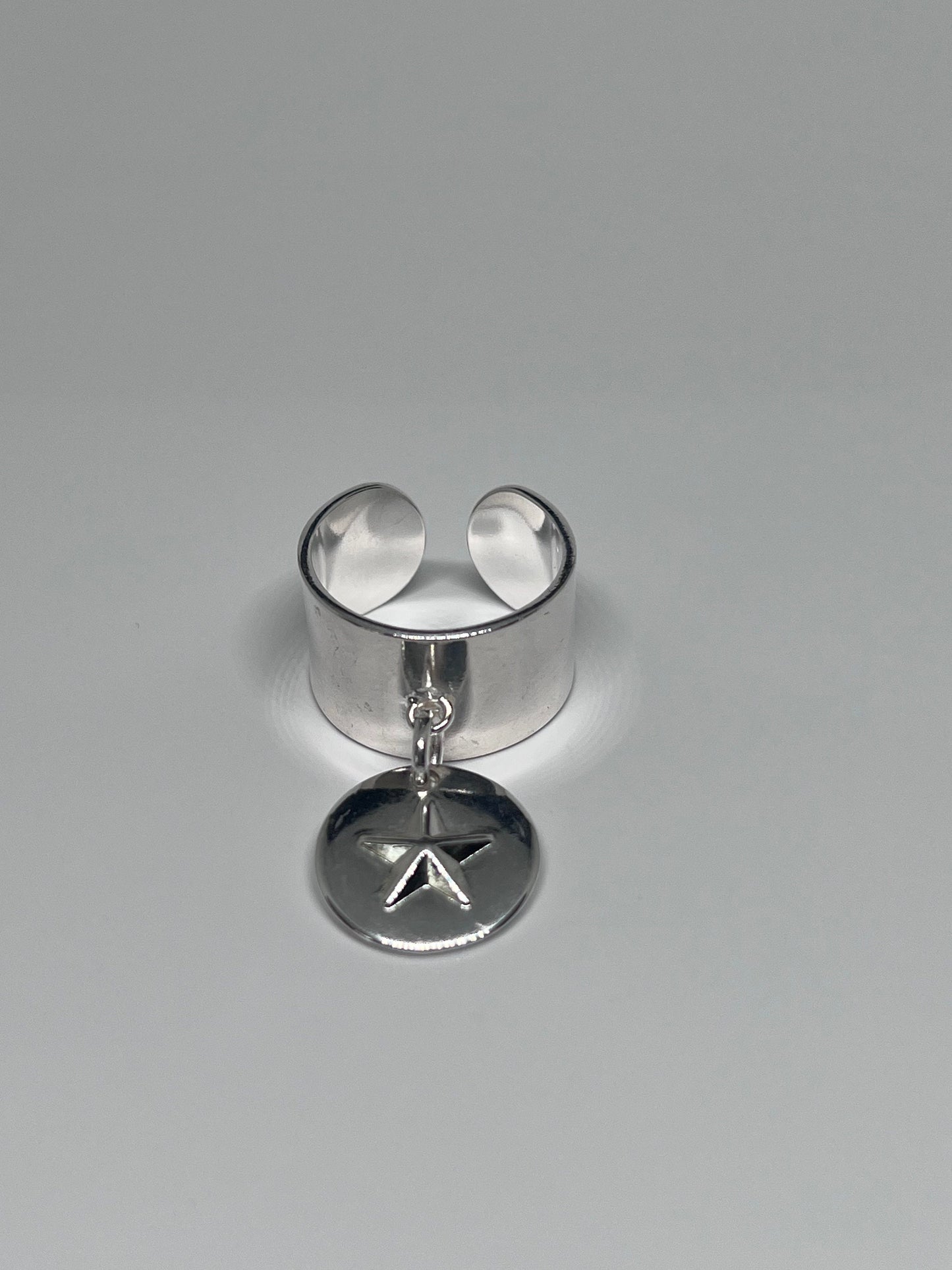 Bague breloque étoile 3D