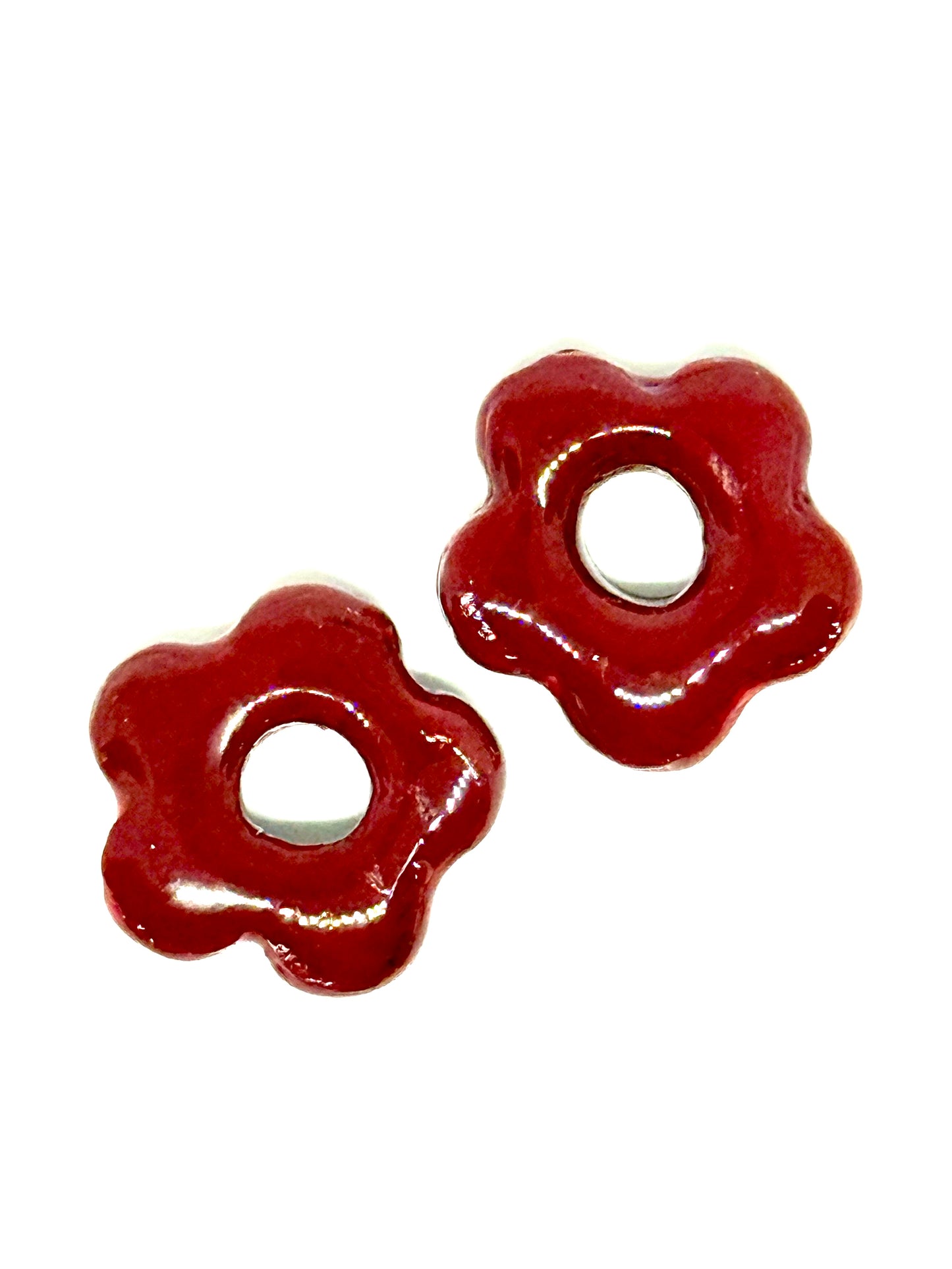 Boucles d’oreilles interchangeables Flora bordeaux