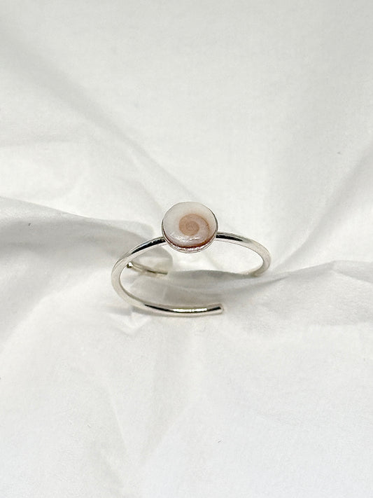 Bague œil de Sainte-Lucie Corse en argent 925 - Bijou porte-bonheur ajustable