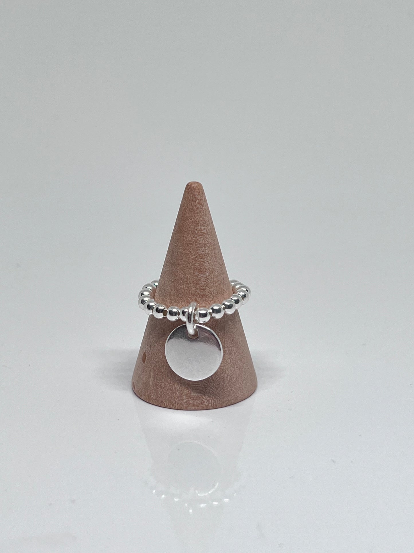 Bague perles breloque argent