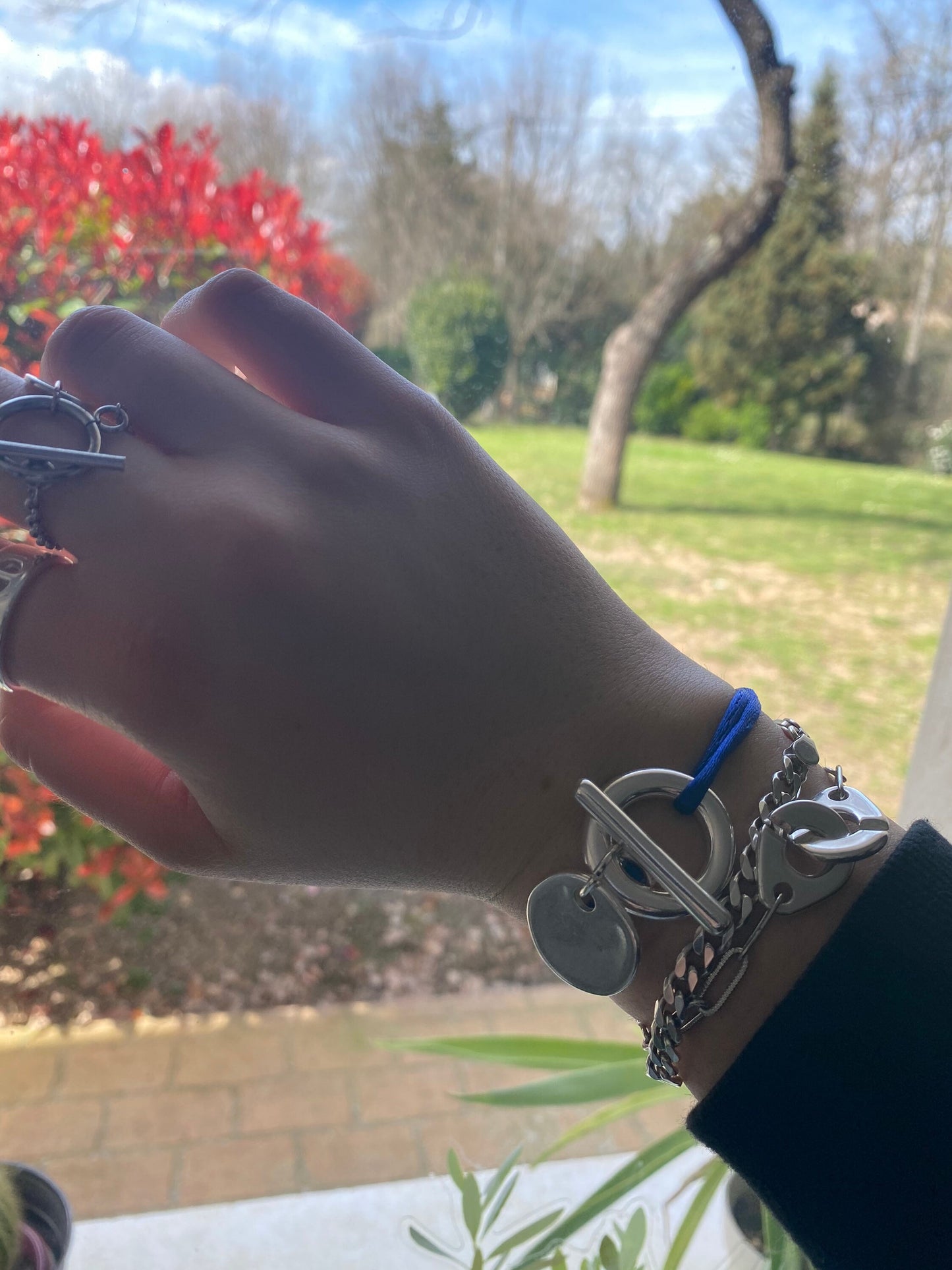bracelet toggle maxi (en T) avec sa pampille
