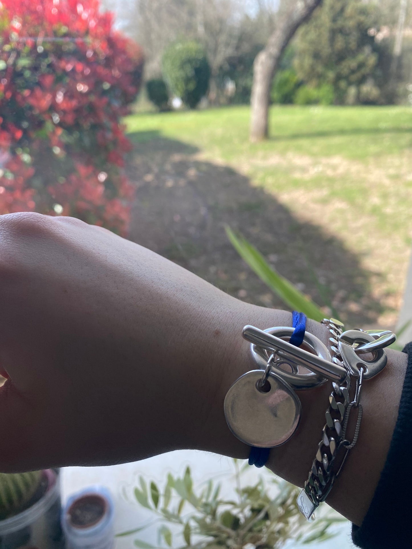 bracelet toggle maxi (en T) avec sa pampille