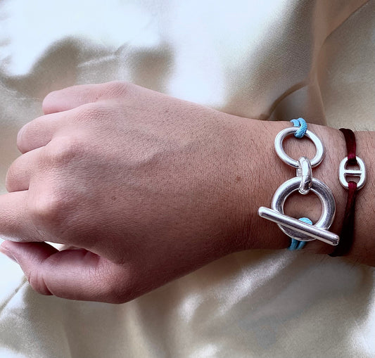 bracelet toggle double cercle