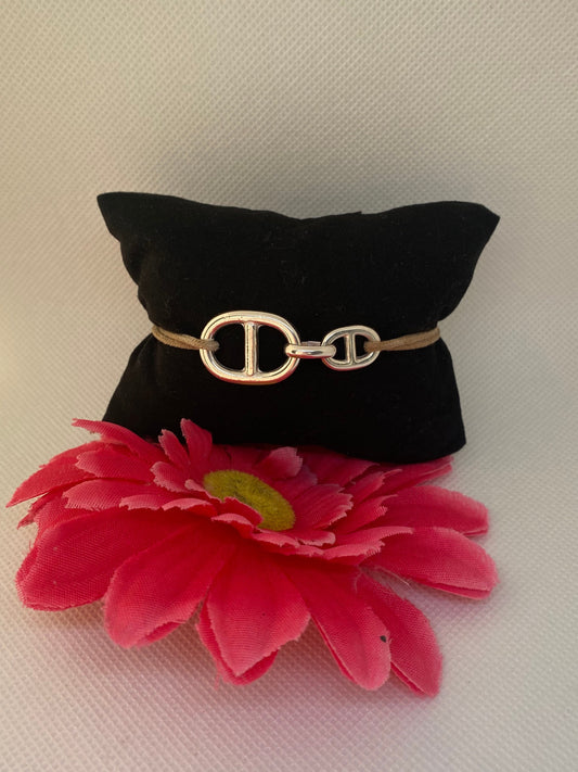 bracelet double maille moyenne et petite