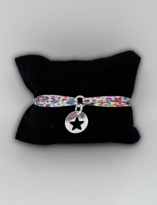 bracelet Liberty petite breloque grosse toile creuse