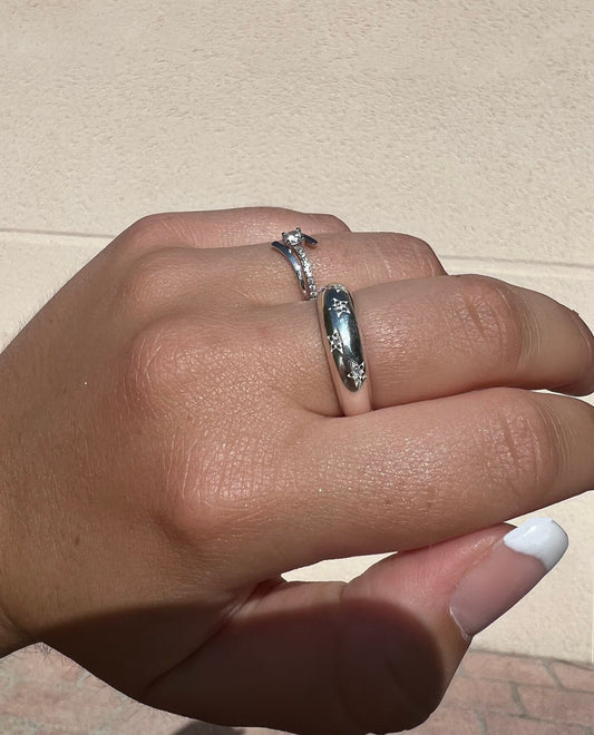 Bague toile en argent 925