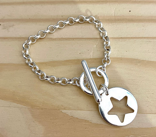 Bracelet toggle grosse toile chane